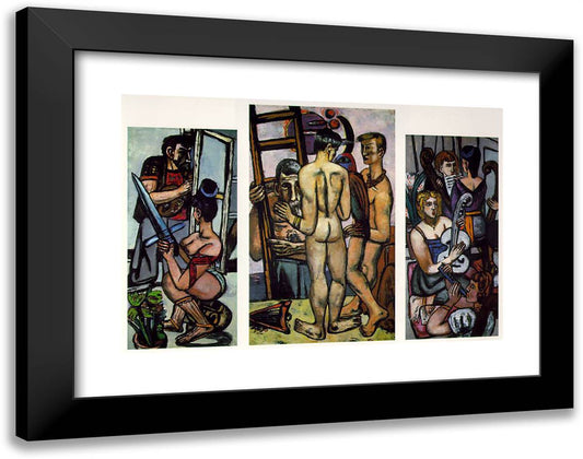 The Argonauts 24x19 Black Modern Wood Framed Art Print Poster by Beckmann, Max