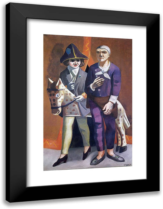 The Artist and His Wife 18x24 Black Modern Wood Framed Art Print Poster by Beckmann, Max