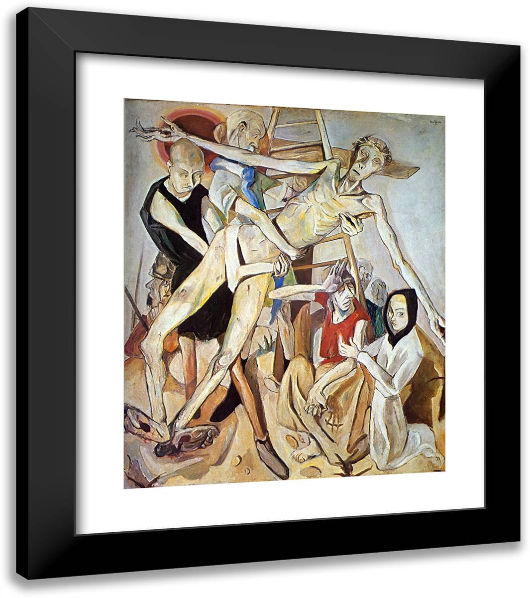 The Descent from the Cross 20x23 Black Modern Wood Framed Art Print Poster by Beckmann, Max
