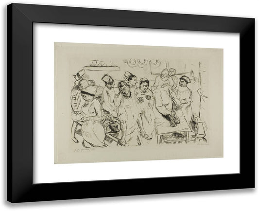 The Large Operation, Plate Eighteen from Gesichter 24x20 Black Modern Wood Framed Art Print Poster by Beckmann, Max