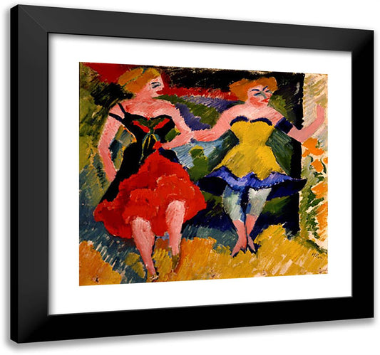 Ballet Dancers 21x20 Black Modern Wood Framed Art Print Poster by Pechstein, Max