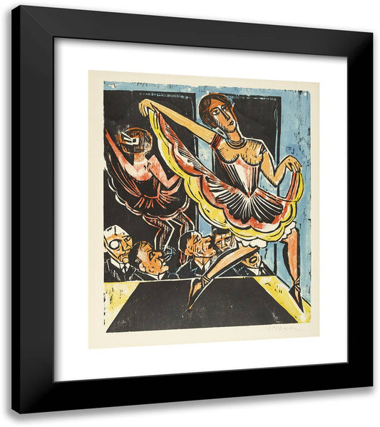Dancer in the Mirror  20x23 Black Modern Wood Framed Art Print Poster by Pechstein, Max