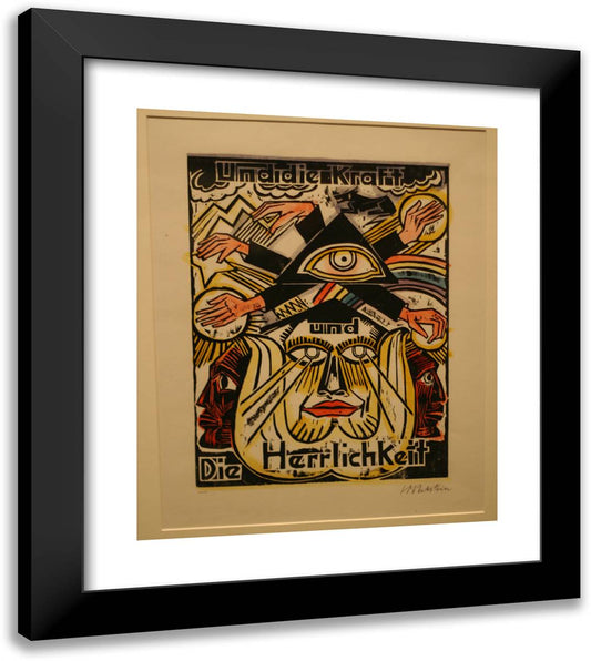 Das Vater Unser - Und Die Kraft Und Die Herrlichkeit 20x23 Black Modern Wood Framed Art Print Poster by Pechstein, Max