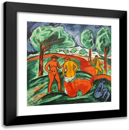Day of Steel  20x20 Black Modern Wood Framed Art Print Poster by Pechstein, Max