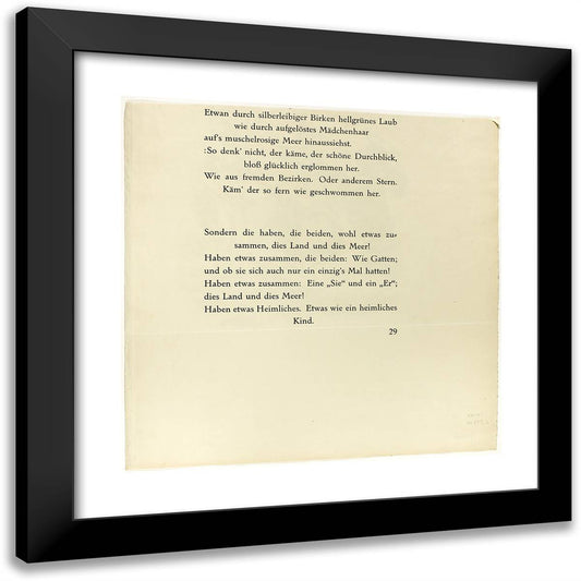 In the Wave Bath, from the Samland Ode 20x20 Black Modern Wood Framed Art Print Poster by Pechstein, Max