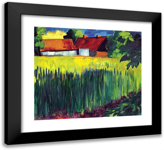Kornfeld 22x20 Black Modern Wood Framed Art Print Poster by Pechstein, Max