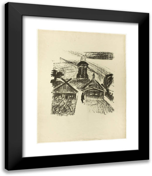 Lighthouse, from the Samland Ode 20x24 Black Modern Wood Framed Art Print Poster by Pechstein, Max