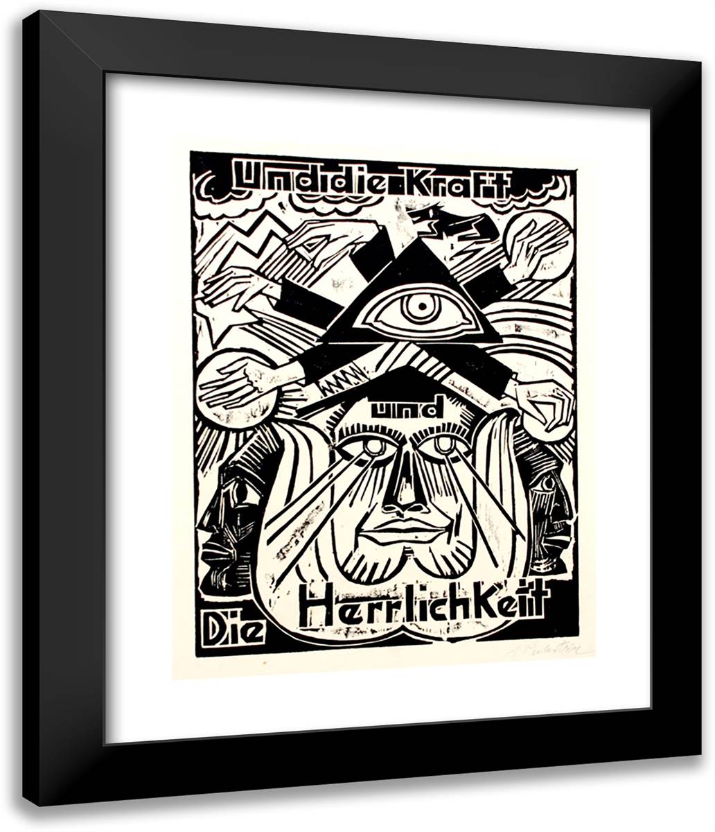Und Die Kraft Und Die Herrlichkeit (And the Power and the Glory)  20x24 Black Modern Wood Framed Art Print Poster by Pechstein, Max