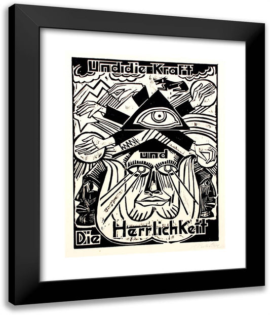 Und Die Kraft Und Die Herrlichkeit (And the Power and the Glory)  20x24 Black Modern Wood Framed Art Print Poster by Pechstein, Max