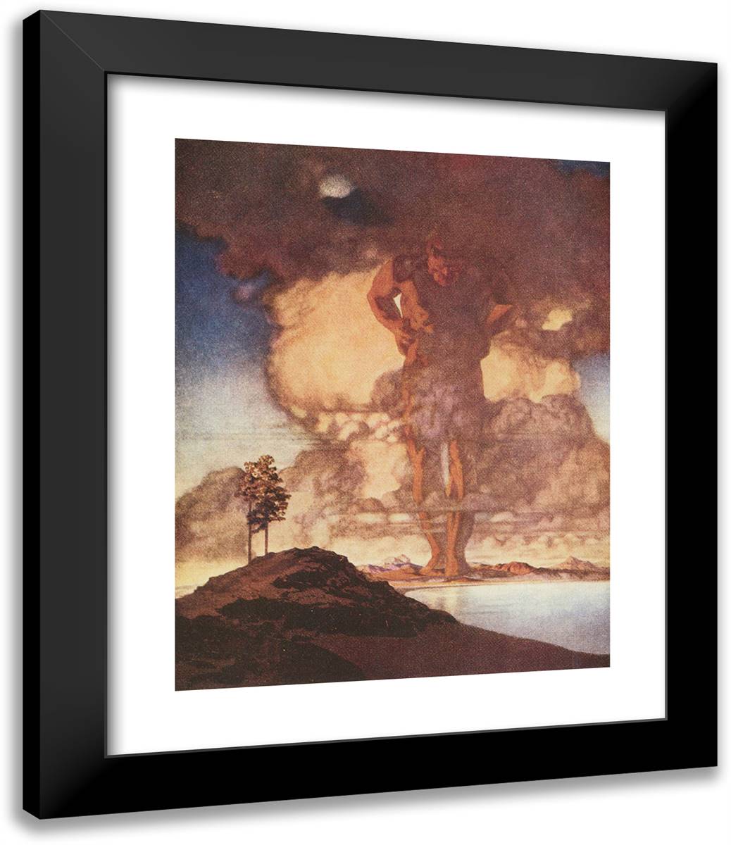 Atlas 20x24 Black Modern Wood Framed Art Print Poster by Parrish, Maxfield