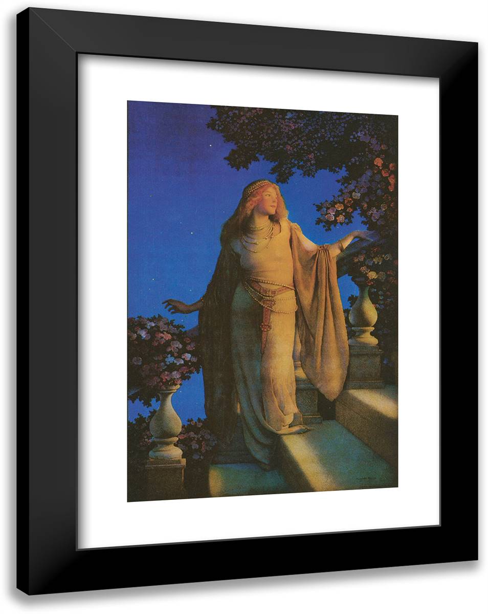 Cinderella - Enchantment 18x24 Black Modern Wood Framed Art Print Poster by Parrish, Maxfield