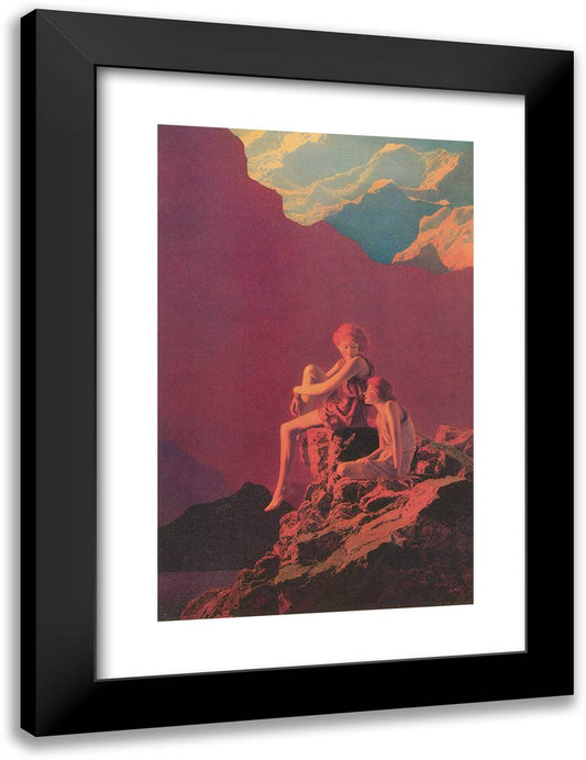 Contentment 18x24 Black Modern Wood Framed Art Print Poster by Parrish, Maxfield