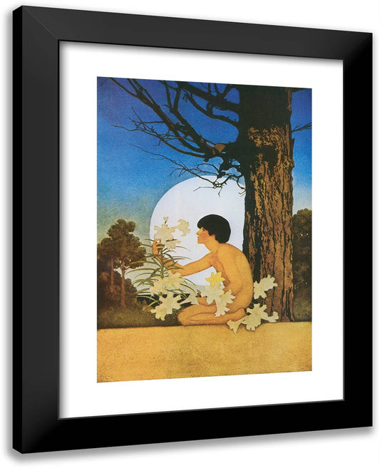 Easter 19x24 Black Modern Wood Framed Art Print Poster by Parrish, Maxfield