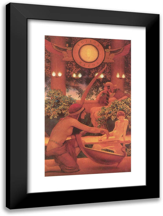 Egypt 17x24 Black Modern Wood Framed Art Print Poster by Parrish, Maxfield