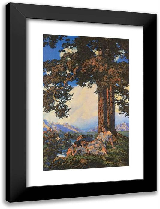 Hilltop 18x24 Black Modern Wood Framed Art Print Poster by Parrish, Maxfield