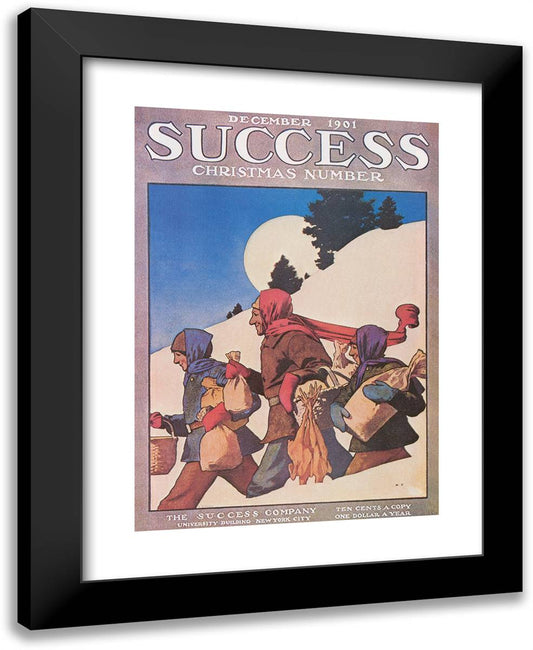 Success Magazine - Christmas Number 19x24 Black Modern Wood Framed Art Print Poster by Parrish, Maxfield