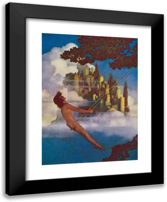 The Dinkey Bird 19x24 Black Modern Wood Framed Art Print Poster by Parrish, Maxfield