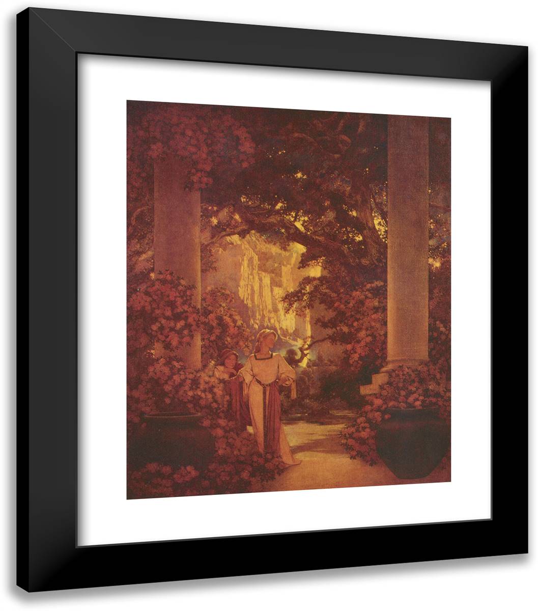 The Land of Make Believe 20x23 Black Modern Wood Framed Art Print Poster by Parrish, Maxfield