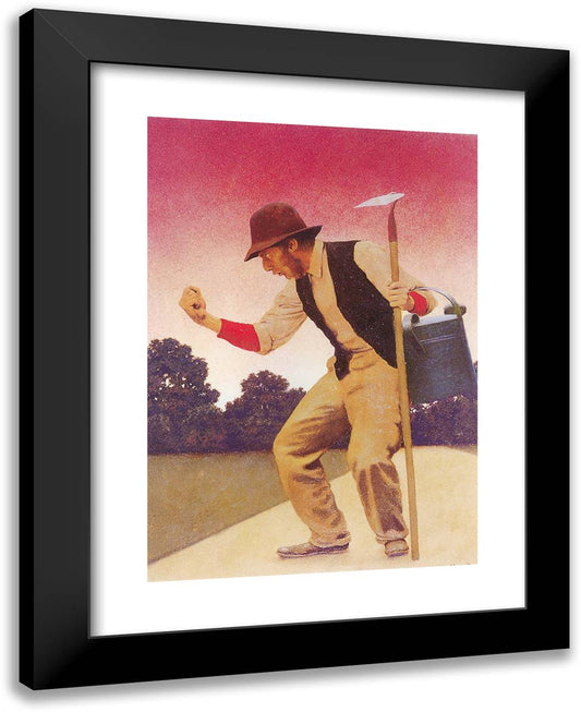 The Twenty-First of October 19x24 Black Modern Wood Framed Art Print Poster by Parrish, Maxfield