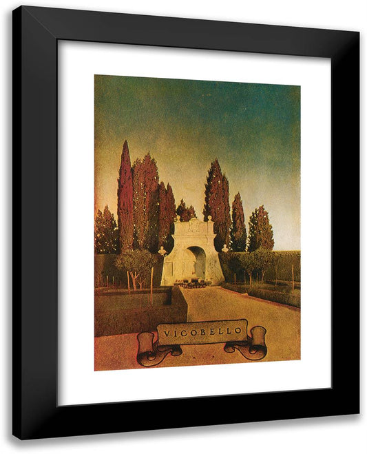 Vicobello, Siena 19x24 Black Modern Wood Framed Art Print Poster by Parrish, Maxfield