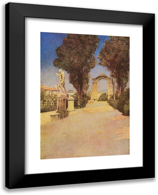 Villa Scassi, Genoa 19x24 Black Modern Wood Framed Art Print Poster by Parrish, Maxfield