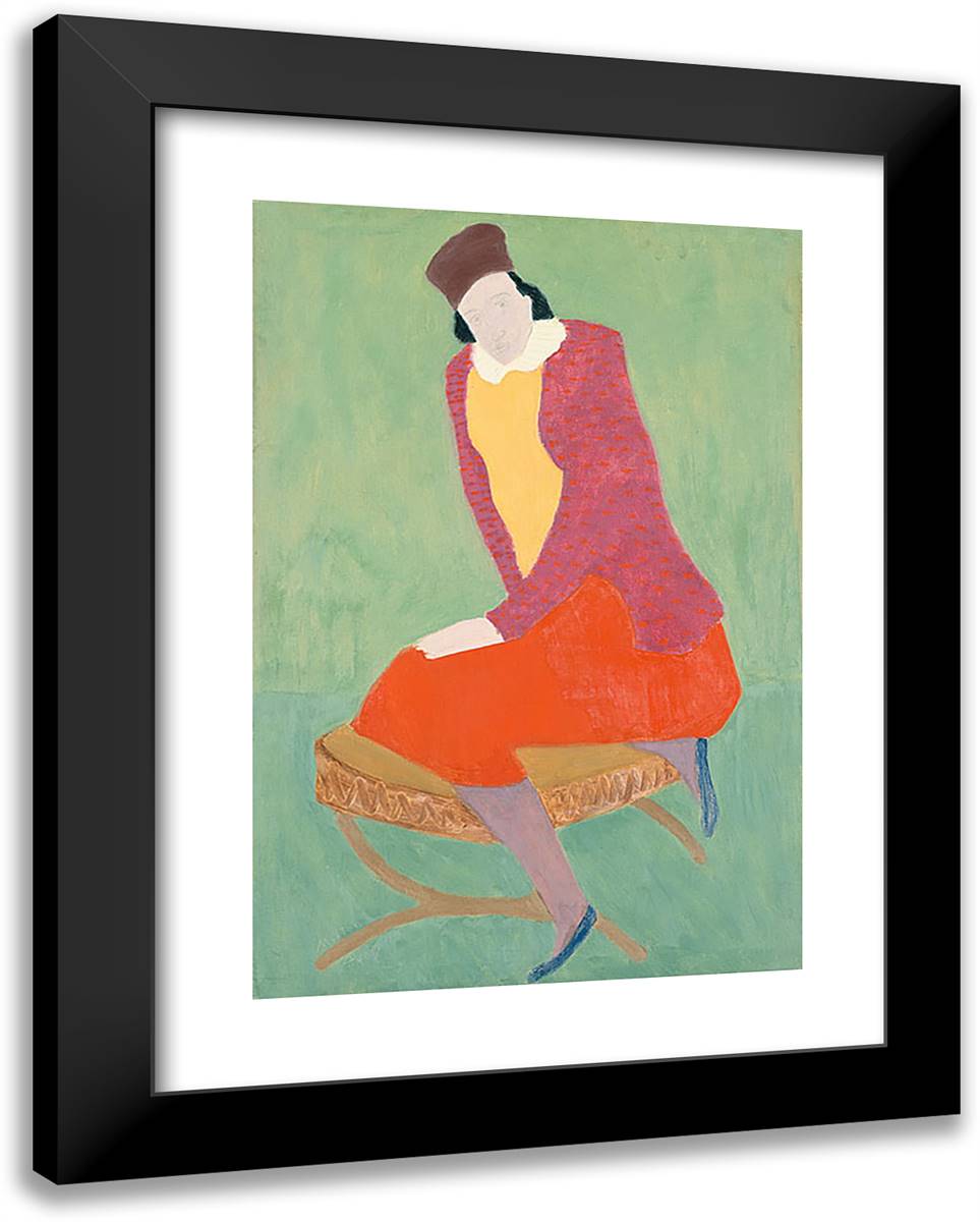Artist's Wife 19x24 Black Modern Wood Framed Art Print Poster by Avery, Milton