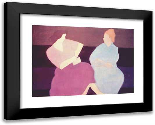 Conversation 24x19 Black Modern Wood Framed Art Print Poster by Avery, Milton