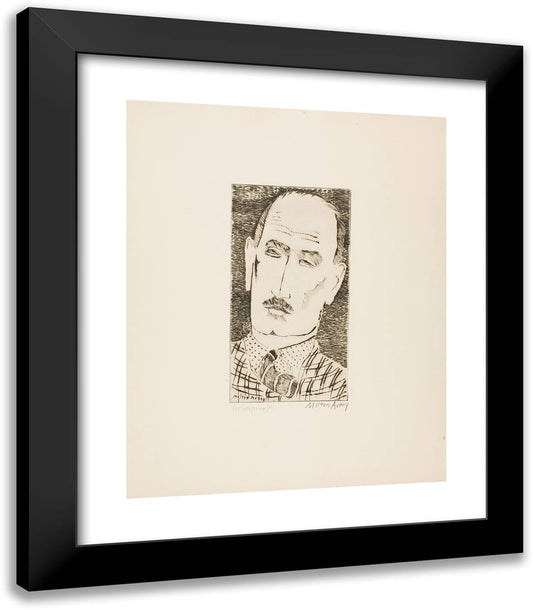 Man 20x23 Black Modern Wood Framed Art Print Poster by Avery, Milton