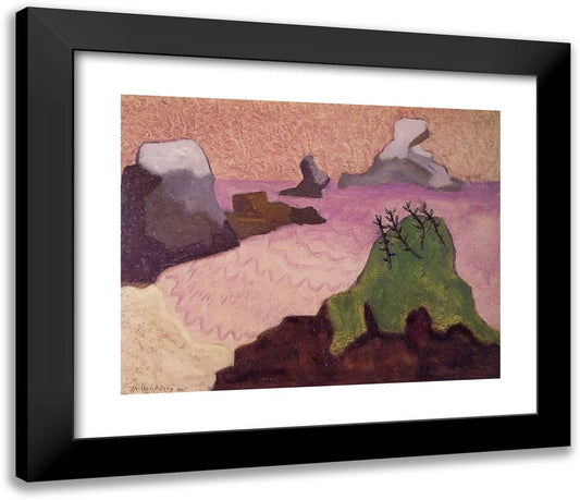 Oregon Coast 23x20 Black Modern Wood Framed Art Print Poster by Avery, Milton