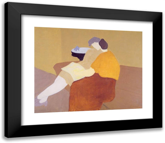 Poetry Reading 23x20 Black Modern Wood Framed Art Print Poster by Avery, Milton