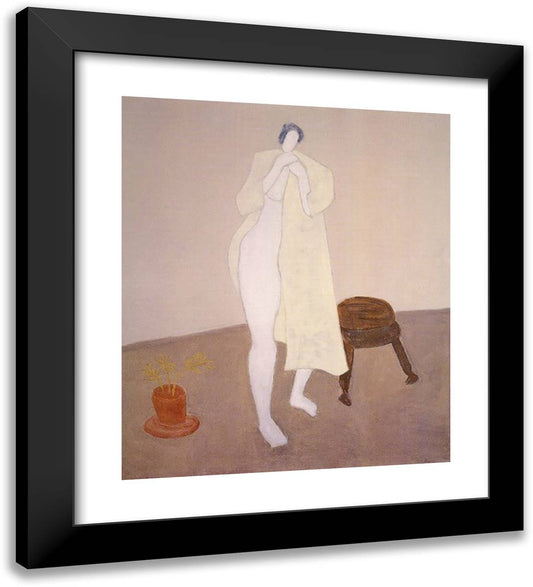 Robed Nude 20x22 Black Modern Wood Framed Art Print Poster by Avery, Milton