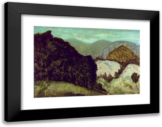 Vermont Hills 24x19 Black Modern Wood Framed Art Print Poster by Avery, Milton