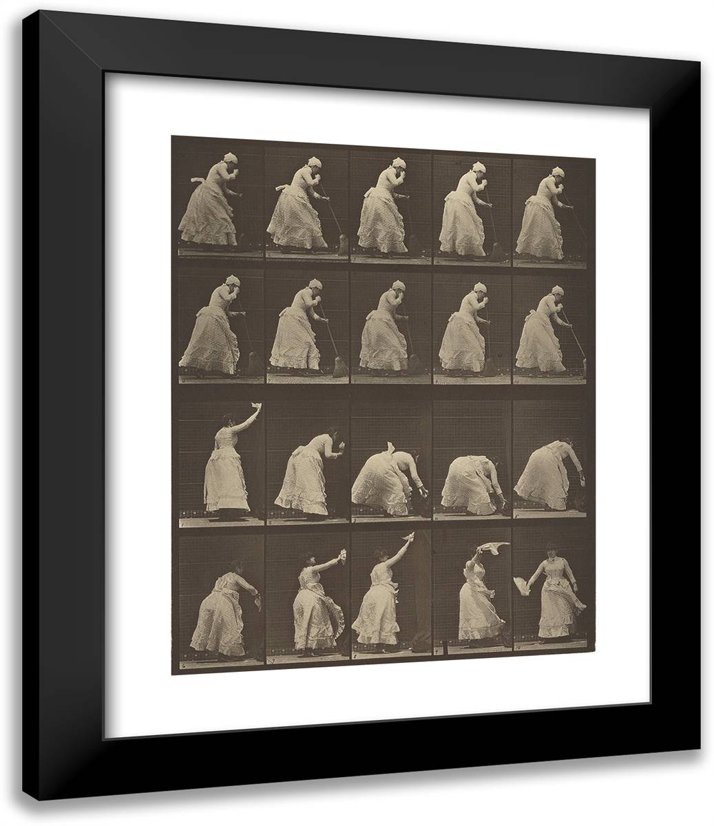 Animal Locomotion VI 20x24 Black Modern Wood Framed Art Print Poster by Muybridge, Eadweard
