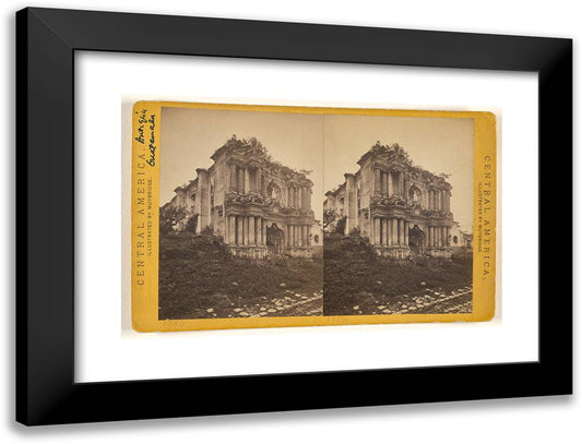 Antigua. Church of El Carmen, Earthquaked, 1774. 24x18 Black Modern Wood Framed Art Print Poster by Muybridge, Eadweard