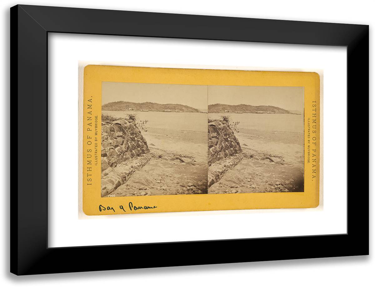 Bay of Panama. from Island of Nao. 24x18 Black Modern Wood Framed Art Print Poster by Muybridge, Eadweard