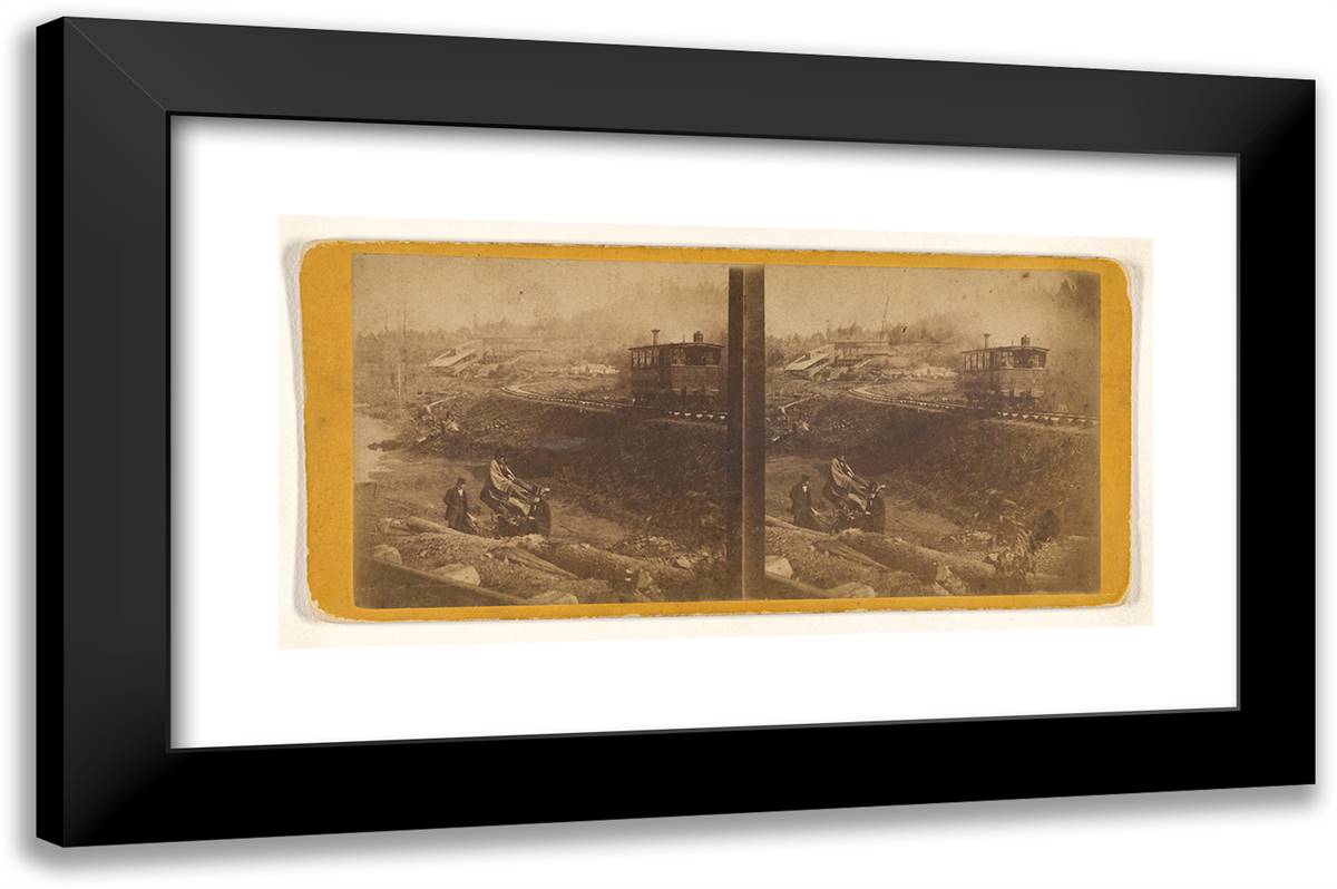 Coal Regions, Pennsylvania 24x16 Black Modern Wood Framed Art Print Poster by Muybridge, Eadweard