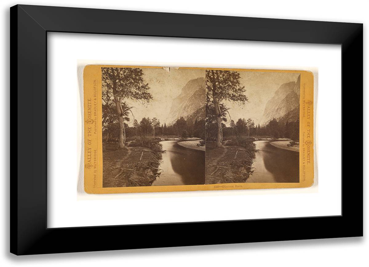 Glacier Rock. I 24x17 Black Modern Wood Framed Art Print Poster by Muybridge, Eadweard