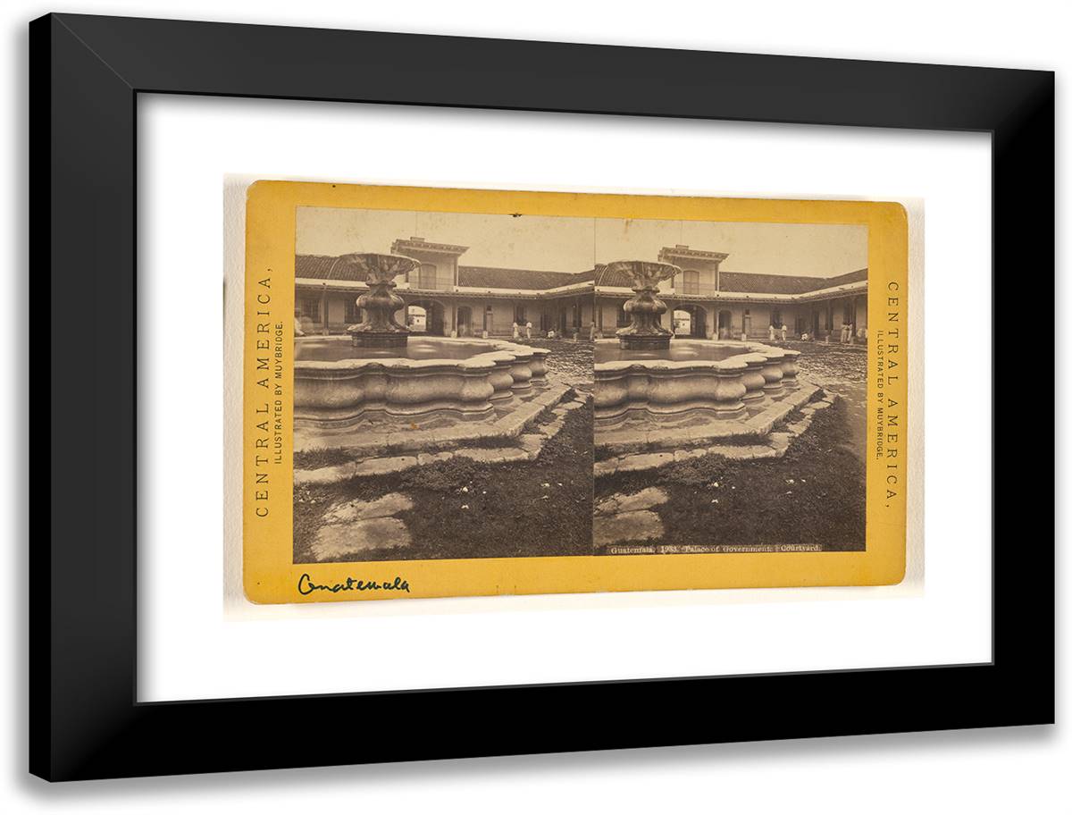 Guatemala, Palace of Government. Courtyard. 24x18 Black Modern Wood Framed Art Print Poster by Muybridge, Eadweard