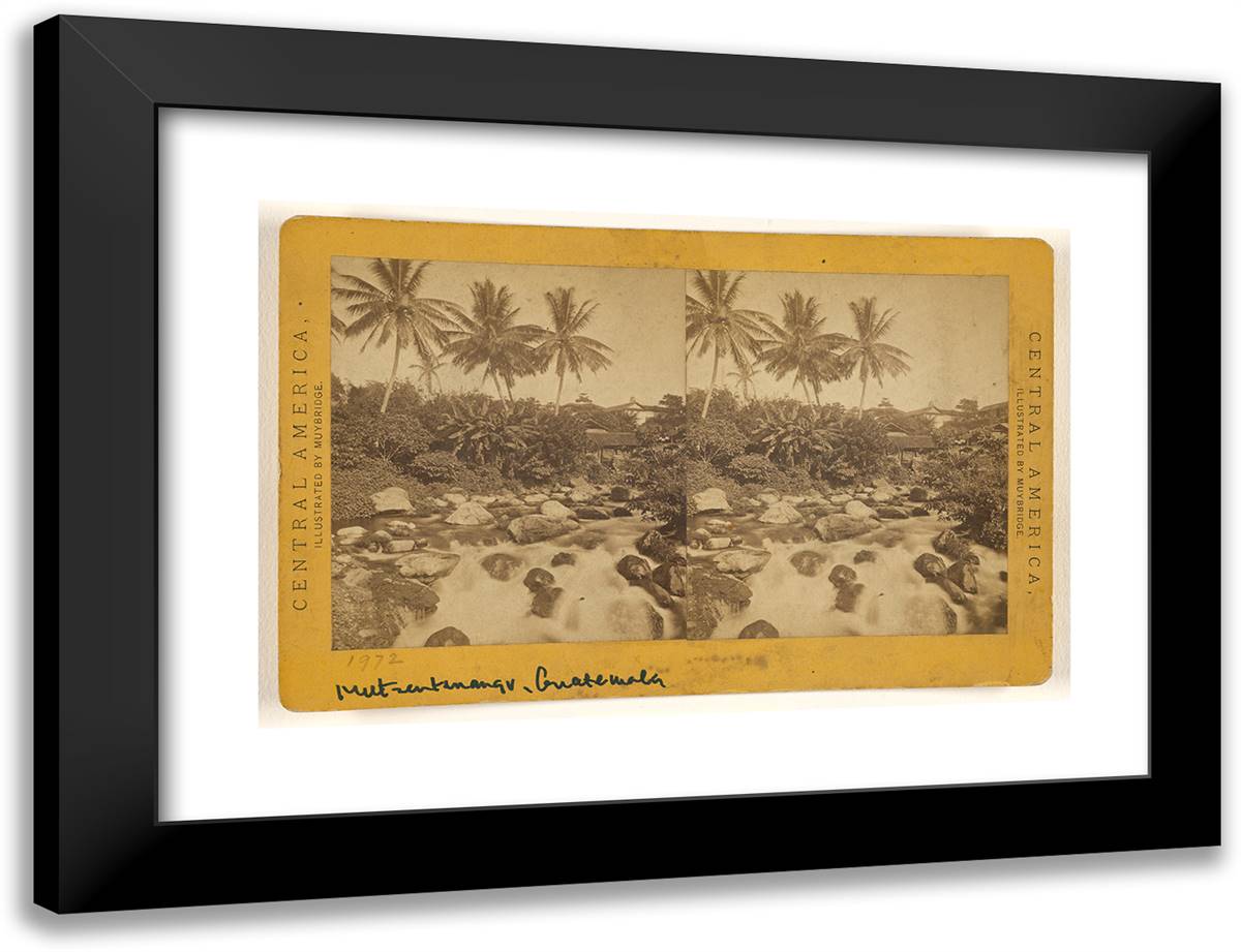 Mazatenango. II 24x18 Black Modern Wood Framed Art Print Poster by Muybridge, Eadweard