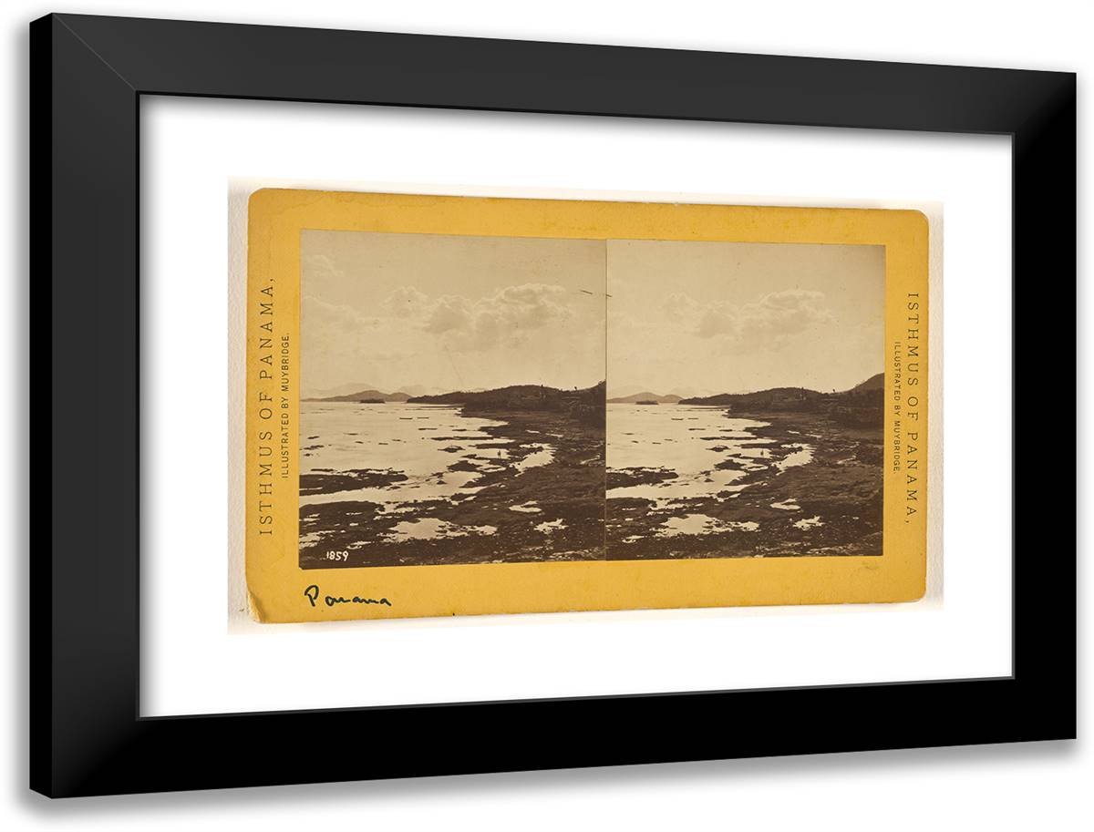 Panama. a Walk Around the Walls. I 24x18 Black Modern Wood Framed Art Print Poster by Muybridge, Eadweard
