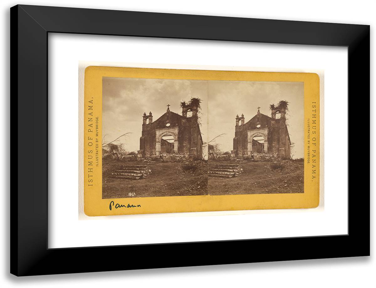 Panama. Church of San Migeul. 24x18 Black Modern Wood Framed Art Print Poster by Muybridge, Eadweard