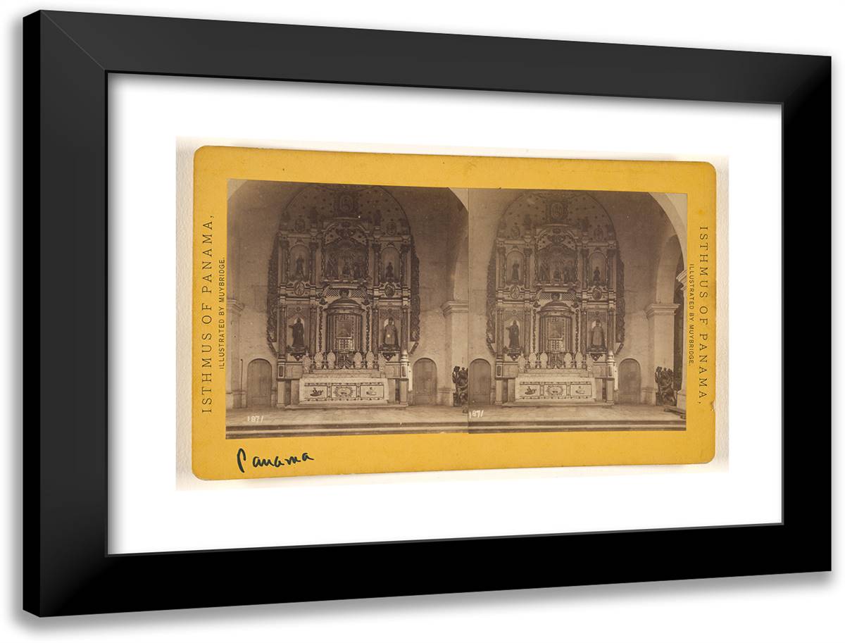 Panama. Church of Santa Ana. I 24x18 Black Modern Wood Framed Art Print Poster by Muybridge, Eadweard