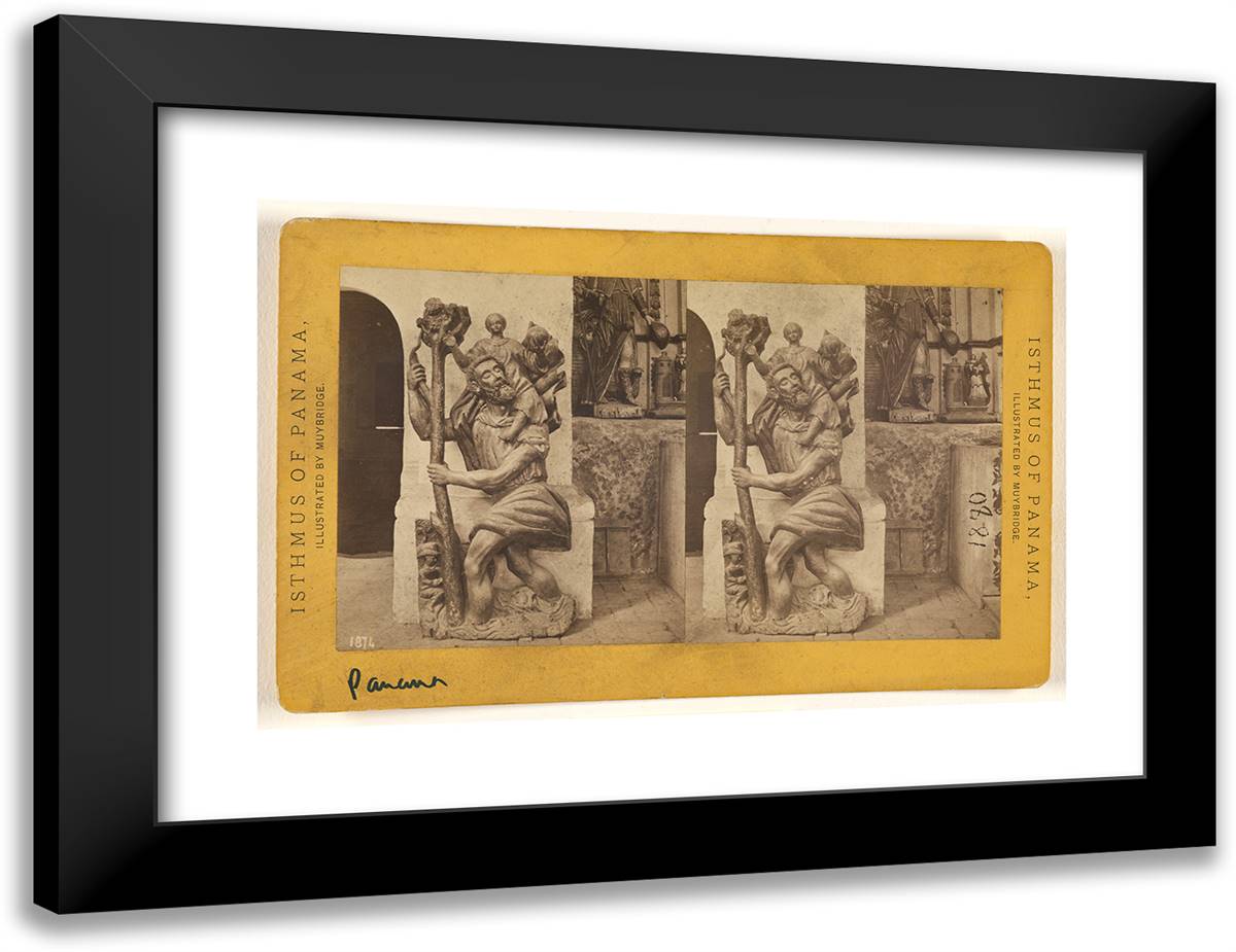 Panama. Church of Santa Ana. II 24x18 Black Modern Wood Framed Art Print Poster by Muybridge, Eadweard
