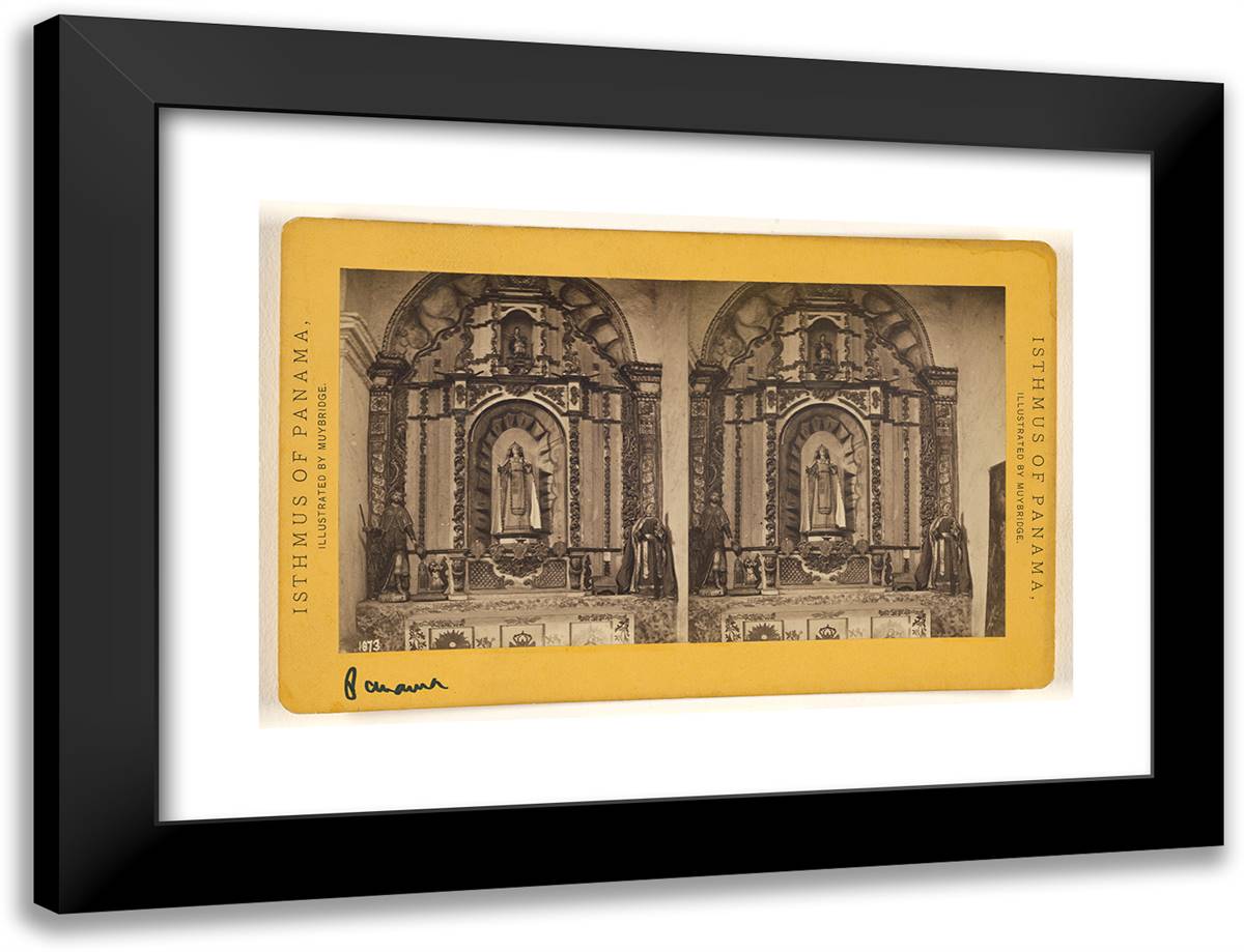 Panama. Church of Santa Ana. III 24x18 Black Modern Wood Framed Art Print Poster by Muybridge, Eadweard