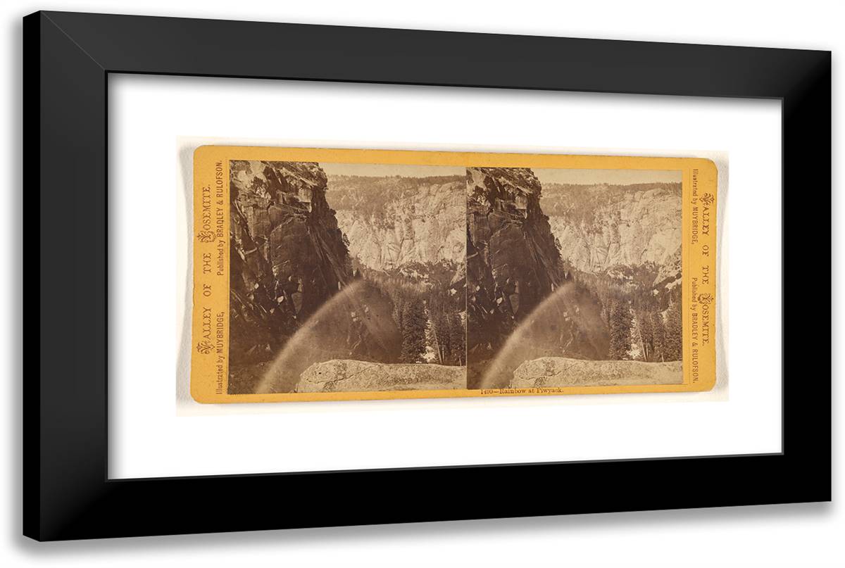 Rainbow at Piwyack. 24x16 Black Modern Wood Framed Art Print Poster by Muybridge, Eadweard