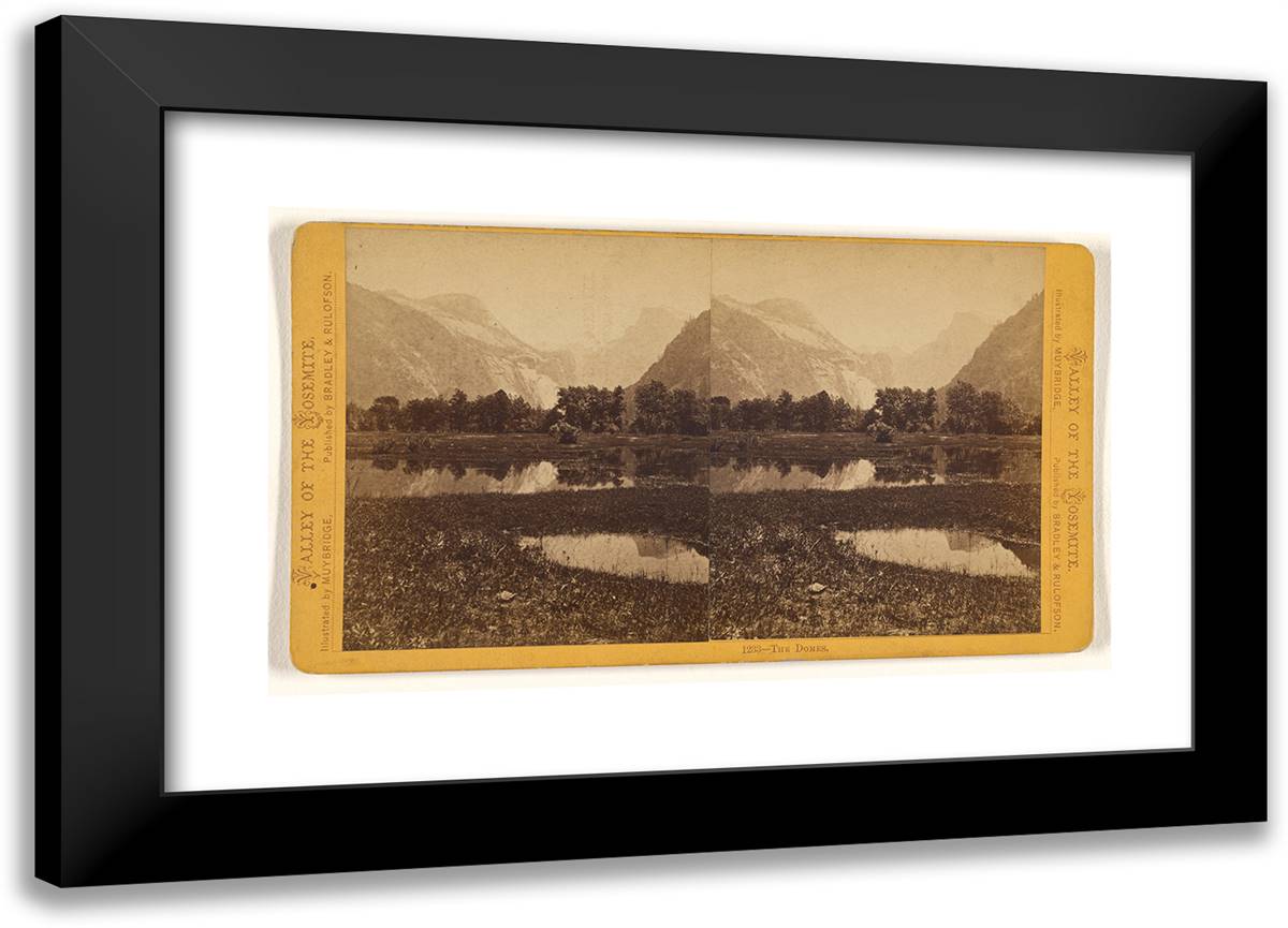The Domes 24x17 Black Modern Wood Framed Art Print Poster by Muybridge, Eadweard