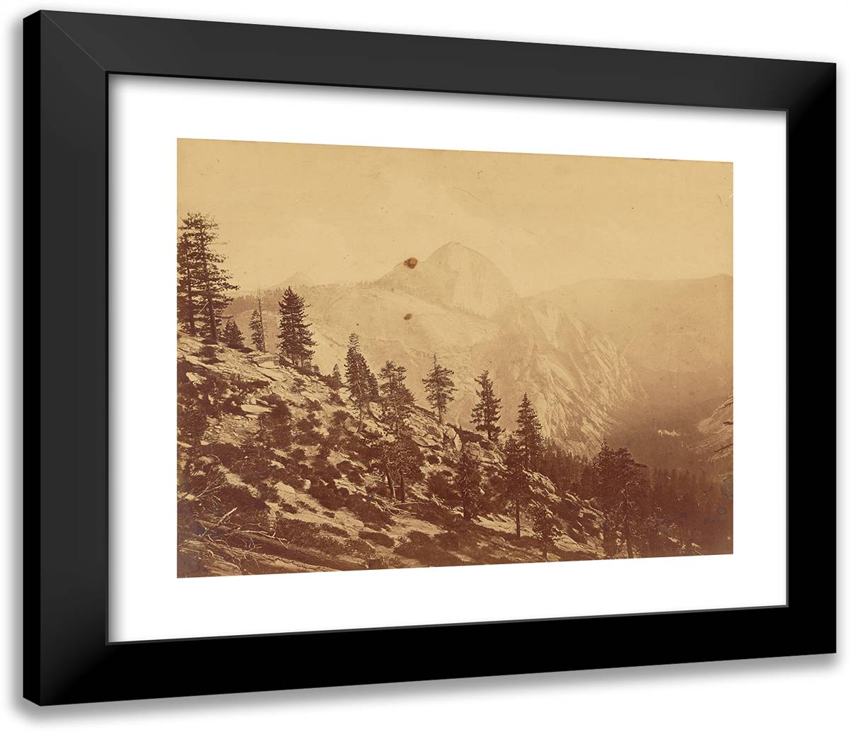 Tisayac. Valley of the Yosemite. 23x20 Black Modern Wood Framed Art Print Poster by Muybridge, Eadweard