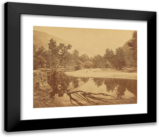 Valley of the Yosemite. Confluence of the Merced and Yosemi 23x20 Black Modern Wood Framed Art Print Poster by Muybridge, Eadweard