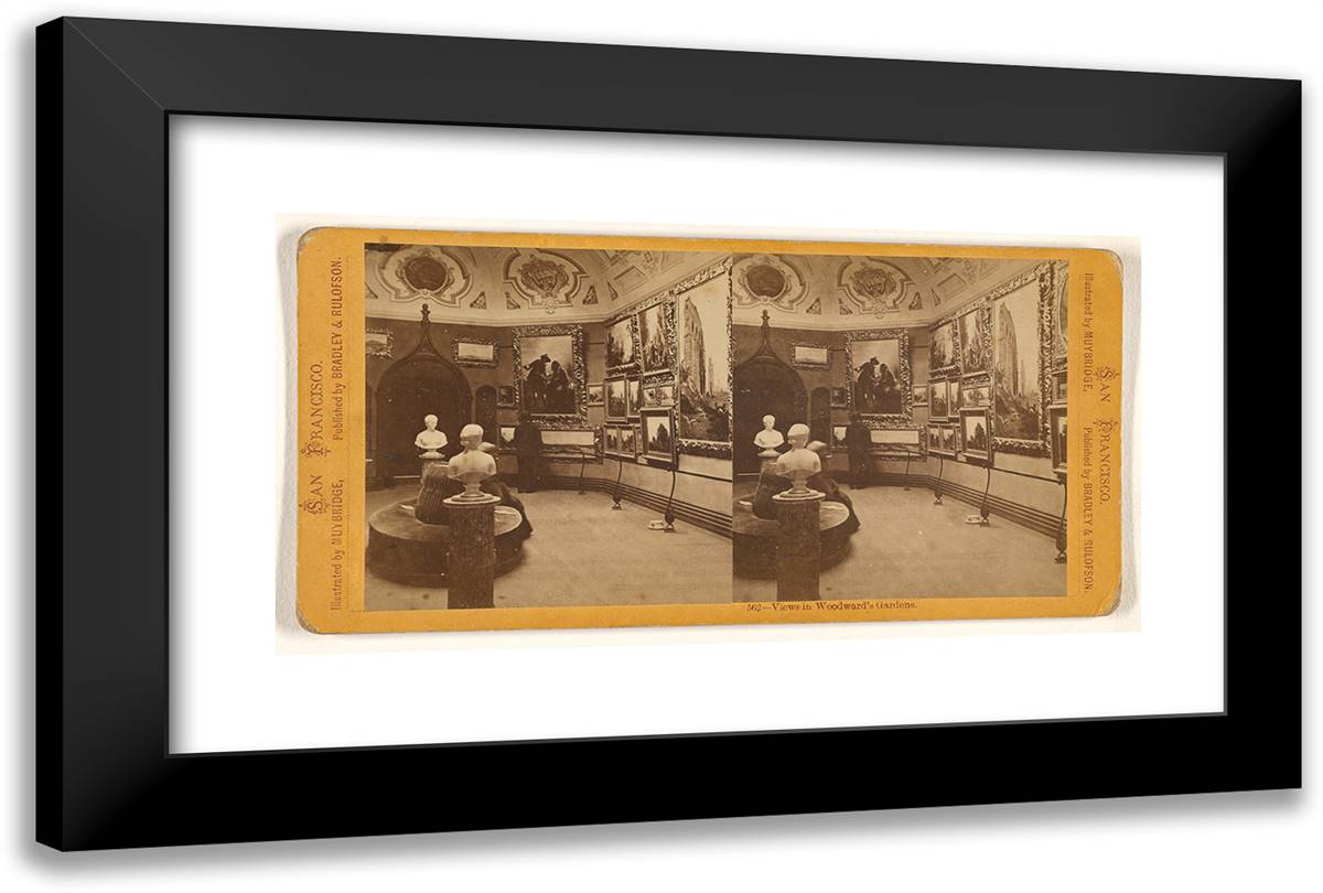 Views in Woodward's Gardens. 24x16 Black Modern Wood Framed Art Print Poster by Muybridge, Eadweard