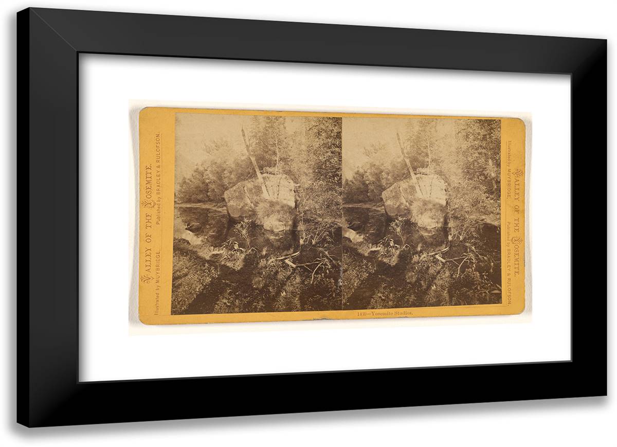 Yosemite Studies 24x17 Black Modern Wood Framed Art Print Poster by Muybridge, Eadweard